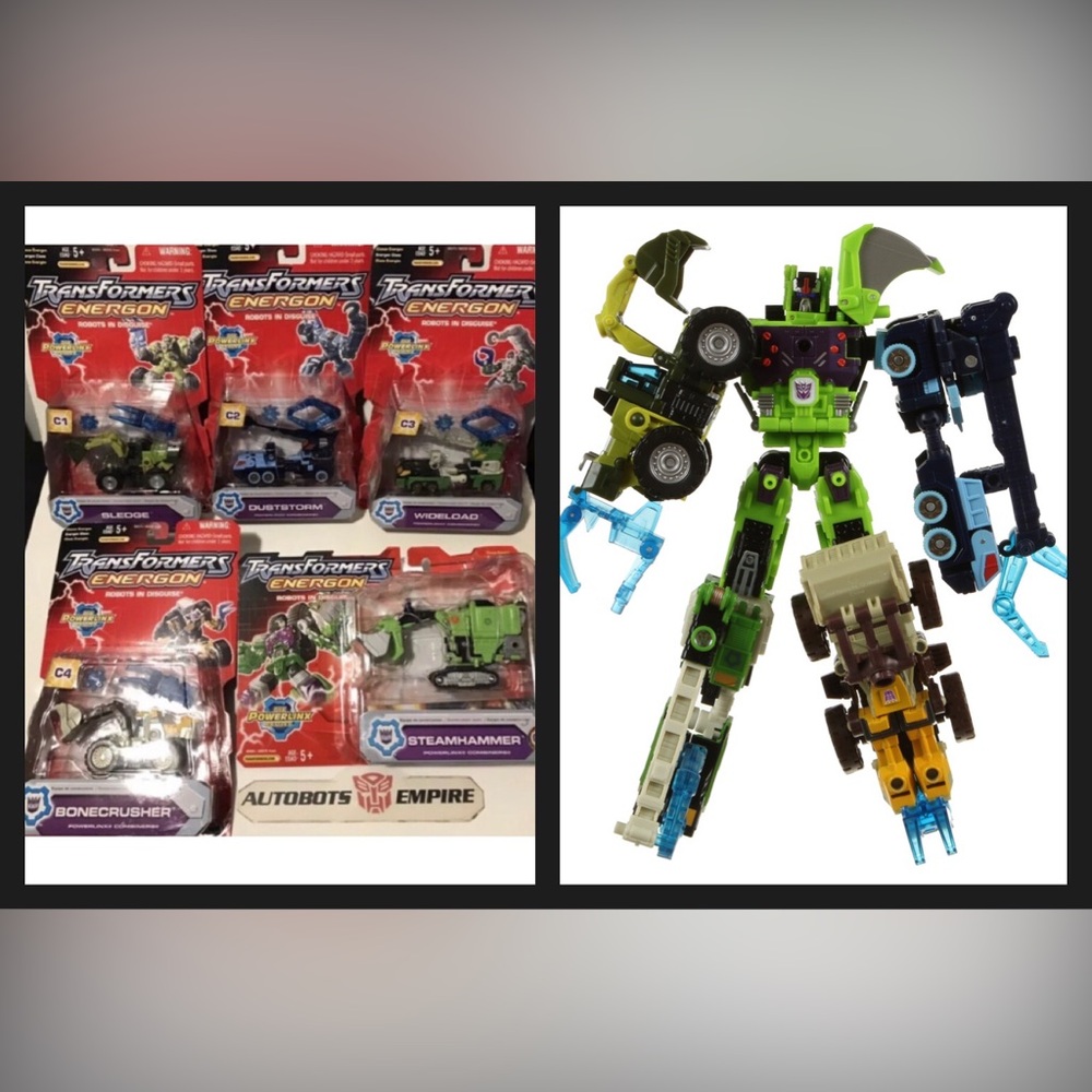 Hasbro TRANSFORMERS ENERGON POWERLINX CONSTRUCTICON MAXIMUS Desepticons Autobots